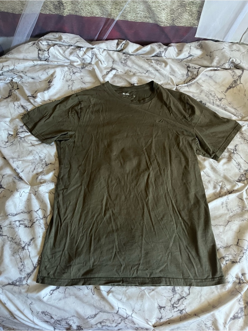 Hollister Olive Green Logo T-Shirt